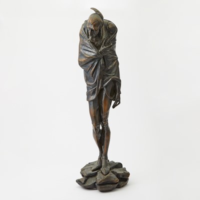 Lot 519 - Russian Patinated Cast Iron Figure of Mephistopheles