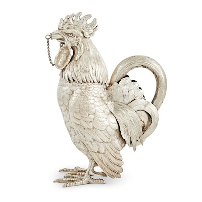 Lot 524 - Continental Novelty Silver Plated Rooster-Form Cocktail Shaker