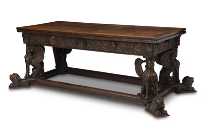 Lot 506 - Elizabethan Oak Draw-Leaf Table
