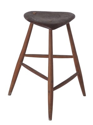 Lot 170 - Wharton Esherick Walnut Three-Legged Stool