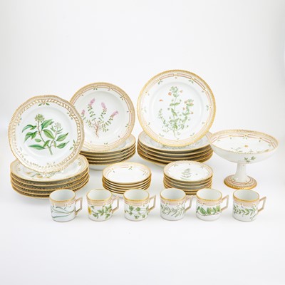 Lot 449 - Royal Copenhagen Porcelain "Flora Danica" Pattern Partial Dinner Service
