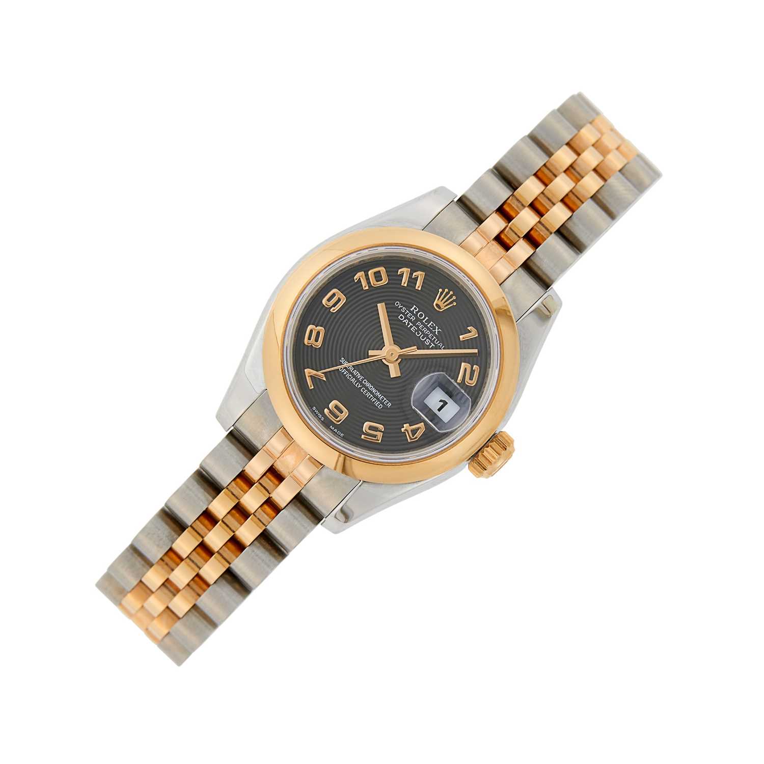 Lot 53 - Rolex Stainless Steel and Everose Gold 'Datejust' Wristwatch, Ref. 179161
