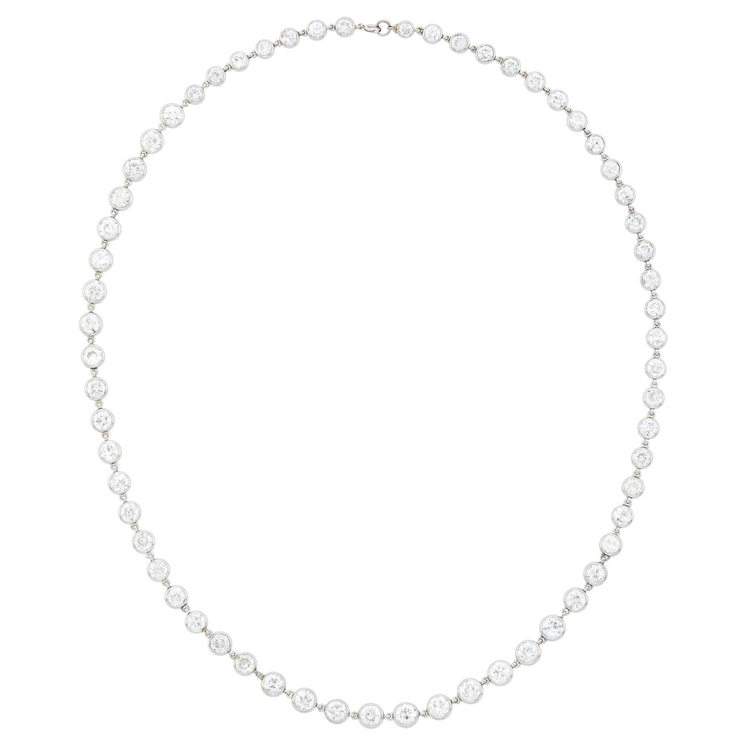 Lot 163 - Platinum and Diamond Necklace