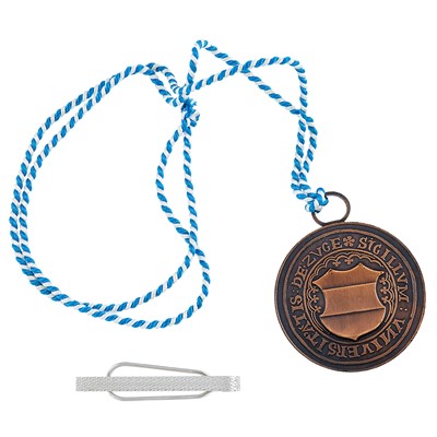 Lot 2288 - Silver Tie Bar and Metal Medallion