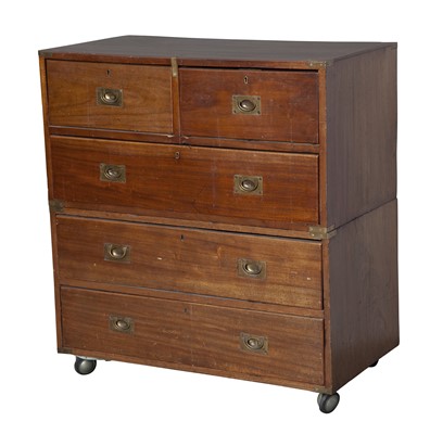 Lot 197 - Victorian Mahogany Campaign Chest