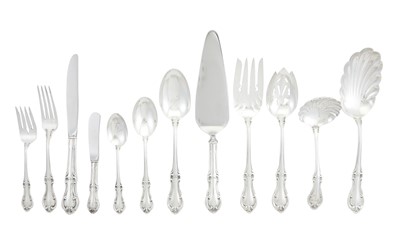 Lot 275 - International Silver Co. Sterling Silver "Joan of Arc" Pattern Flatware Service