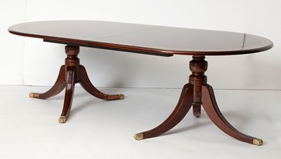 Lot 125 - Regency Style Banded Mahogany Dining Table