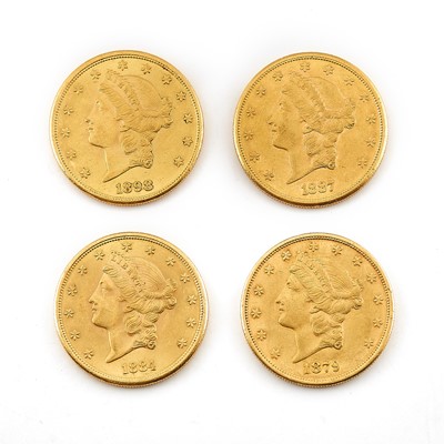 Lot 1124 - United States $20 Liberty Head Group