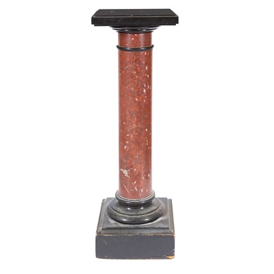 Lot 411 - Black and Rouge Marble Pedestal