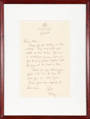 Lot 93 - CLINTON, HILLARY RODHAM.