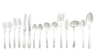 Lot 255 - Gorham Sterling Silver "Nocturne" Pattern Part Flatware Service