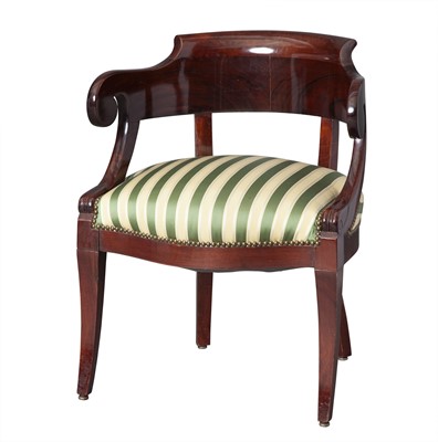 Lot 252 - Charles X Mahogany and Rosewood Armchair