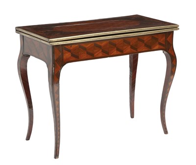 Lot 281 - Russian Kingwood, Rosewood, and Fruitwood Brass-Mounted Games Table