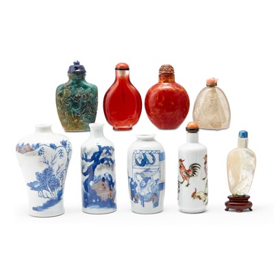 Lot 413 - A Group of Nine Snuff Bottles