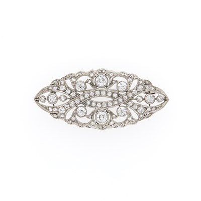 Lot 1213 - Platinum and Diamond Brooch