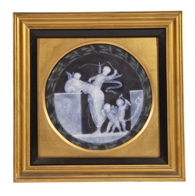 Lot 409 - French Pâte-sur-Pâte Porcelain Plaque