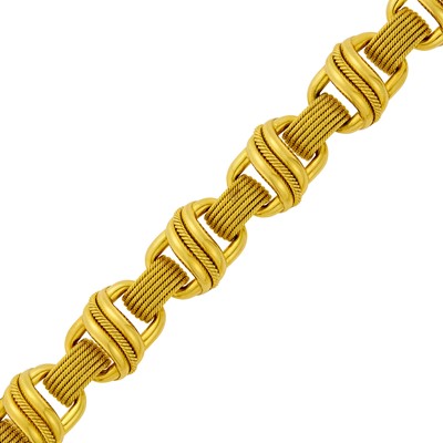 Lot 227 - Tiffany & Co. Gold Link Bracelet