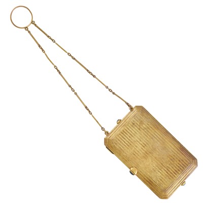 Lot 2059 - Dreicer Gold Compact with Carrying Chain