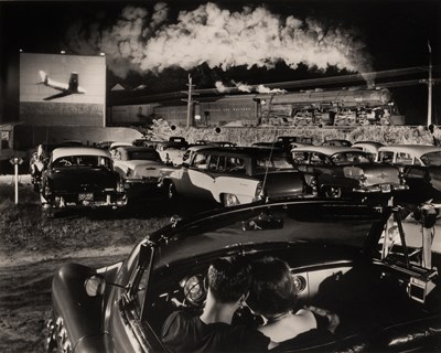 Lot 665 - O Winston Link: Hot Shot Eastbound, Iager Deive-in, West Virginia, 1956