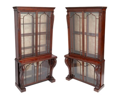Lot 398 - Near Pair of George IV Mahogany Bookcases