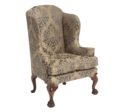 Lot 341 - George II Walnut Wing Armchair