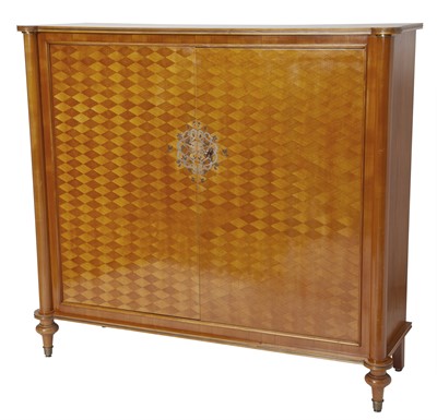 Lot 169 - Jules Leleu Inlaid Satinwood and Fruitwood Cabinet