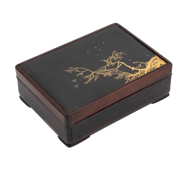Lot 123 - Ab Japanese Damascene-Ware and Hardwood Box