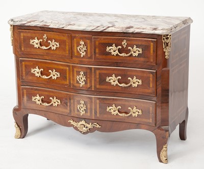 Lot 124 - Louis XV Style Satinwood Parquetry Commode