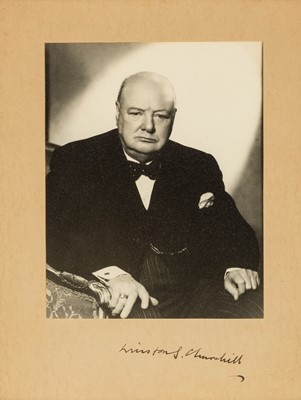 Lot 304 - A classic signed portrait of Churchill