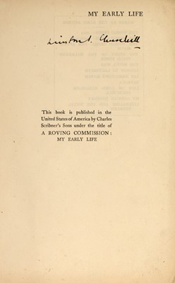 Lot 305 - Proof copy of Winston Churchill's  My Early Life