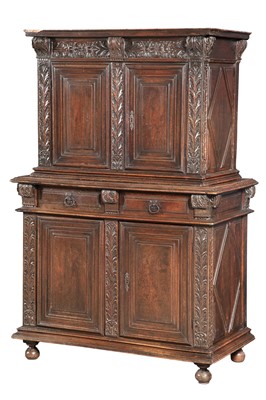 Lot 205 - French Walnut Buffet à Deux Corps
