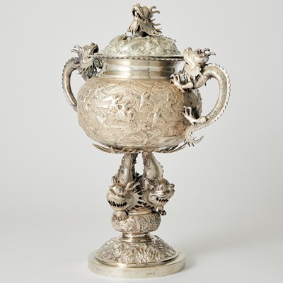 Lot 508 - Chinese Export Silver Covered Two-Handled Cup