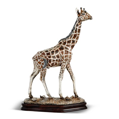Lot 520 - English Cold-Painted Silver Model of a Giraffe