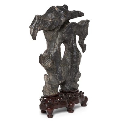 Lot 82 - A Chinese Scholar's Rock and Stand