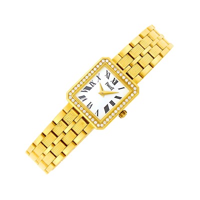 Lot 225 - Piaget Lady's Gold and Diamond 'Protocole' Wristwatch, Ref. 5355 M601D