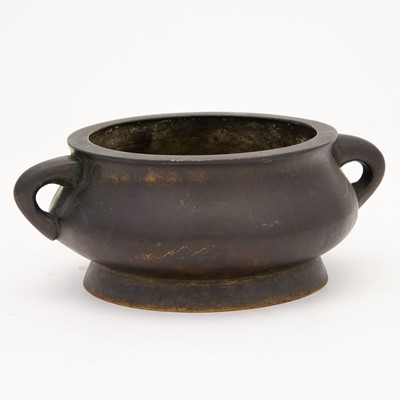 Lot 72 - A Chinese Bronze Censer and Stand
