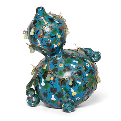 Lot 315 - A Large Chinese Cloisonne Enamel Double-gourd Vase