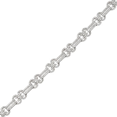 Lot 2119 - White Gold and Diamond Bracelet