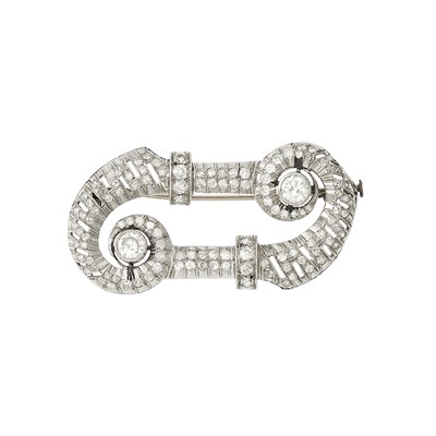 Lot 2087 - Platinum and Diamond Brooch