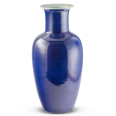 Lot 87 - A Chinese Blue Glazed Porcelain Vase