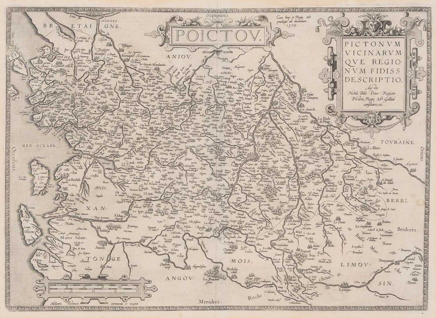 Lot 23 - Abram Ortelius's map of Poictou