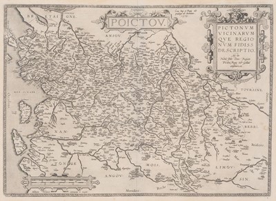Lot 23 - Abram Ortelius's map of Poictou