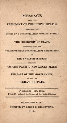 Lot 77 - Seeking peace in the War of 1812