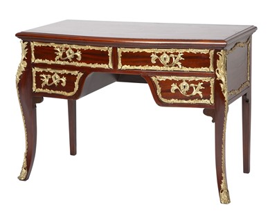 Lot 164 - Louis XV Style Gilt-Bronze Mounted Mahogany Bureau Plat