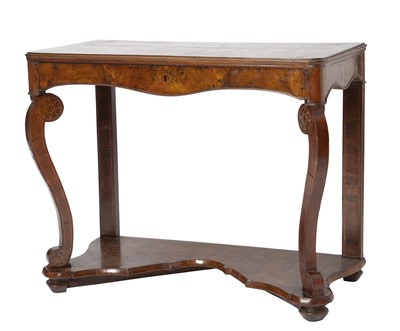 Lot 264 - Continental Inlaid Walnut and Mahogany Console Table