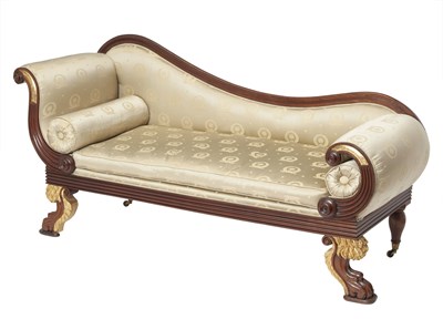 Lot 407 - George IV  Mahogany and Parcel-Gilt Daybed