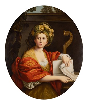 Lot 444 - Continental Porcelain Plaque