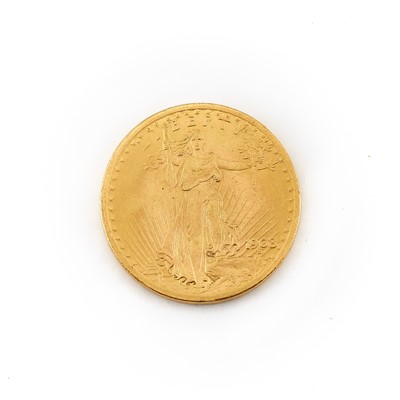 Lot 1125 - United States 1908 No Motto $20 St. Gauden