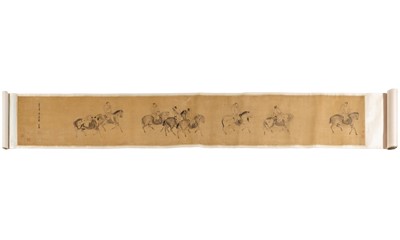 Lot 291 - A Chinese School Painted Hand Scroll