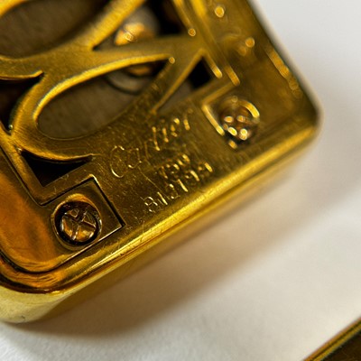 Lot 54 - Cartier Two-Color Gold 'Pharaon' Panther Cuff Bangle Bracelet, France